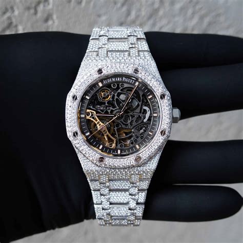 audemars piguet royal oak skeletron frosted 48mm|audemars piguet iced out skeleton.